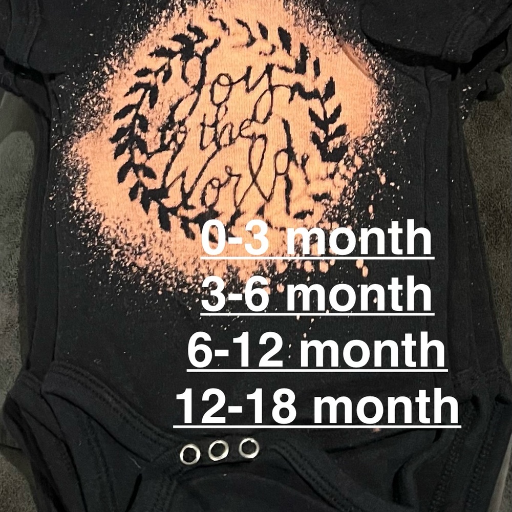 Black and Orange Baby Onesie